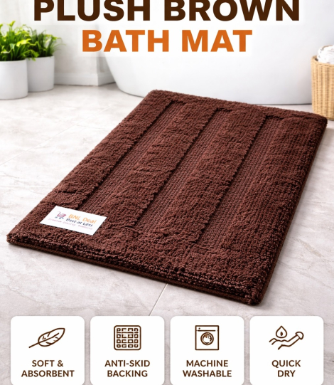 Stock soft micro Bath Mats anti slip tpr backed (Brand BNL Deal)