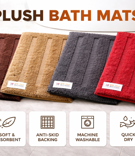 Export Surplus Plush soft micro Bath Mats anti slip tpr backed (Brand BNL Deal)