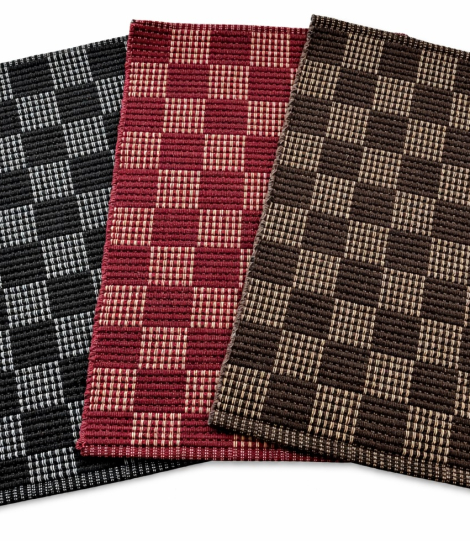 Stock Cotton Rug reversible check design 50x80cm Export Quality
