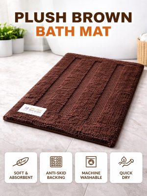 Stock soft micro Bath Mats anti slip tpr backed (Brand BNL Deal)