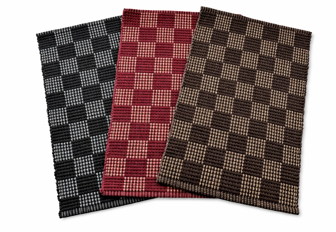 Stock Cotton Rug reversible check design 50x80cm Export Quality